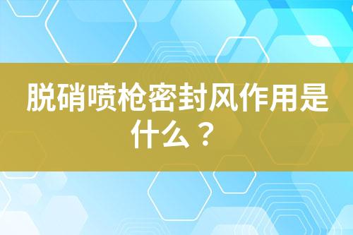脫硝噴槍噴氮的作用是什么？